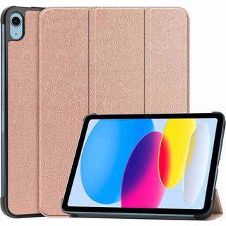 Apple iPad 11" (2025) / iPad 10.9" (2024/2022) Læder Flip Cover m. Stand - Rose Gold