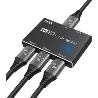 NÖRDIC Displayport splitter 1 til 3 8k30Hz 4K120Hz MST