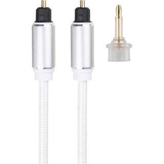 Dacota Platinum optisk kabel med adapter 5M, hvid ➞ På lager - klar til afhentning