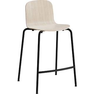 Barstol ADD Hvidtpigmenteret eg laminat, sorte ben