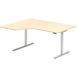 Hæve-sænkebord DNA, Birk 1600x1200 mm Venstre 2-ben/Alugrå