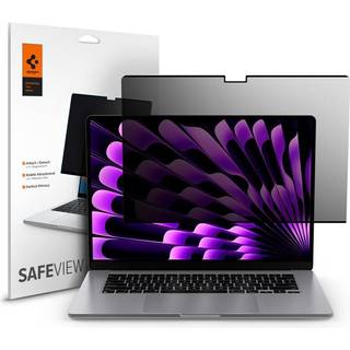 MacBook Air 15" M2/M3/M4 (2023-2025) Spigen SafeView Privacy Beskyttelsesfilm - Gennemsigtig