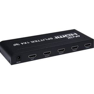 1x4 HDMI-splitter til 4 skærme 4K