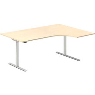 Hæve-sænkebord DNA, Birk 1800x1200 mm Højre 2-ben/Alugrå
