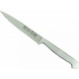 Güde Kappa Tomatenmesser 13 cm gezahnt - Klinge und Griff CVM-Stahl - Silber