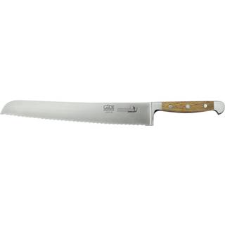 Güde Briccole di Venezia Brotmesser 32 cm - CVM-Messerstahl - Griffschalen venezianischem Gondelholz - Braun,Silber