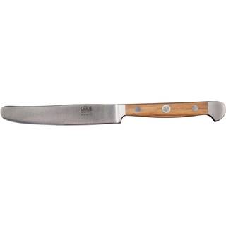 Güde Alpha Olive Tafelmesser 12 cm - CVM-Messerstahl - Griffschalen Olivenholz - Braun,Silber