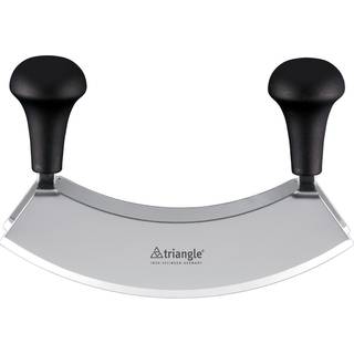 triangle Wiegemesser 23 cm zweischneidig - Edelstahl - Griffe Kunststoffgriffe - Schwarz,Silber