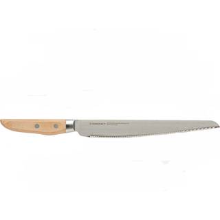 Suncraft Seseragi Brotmesser 22,3 cm - Japan-Stahl - Griff Pakkaholz - Braun,Silber