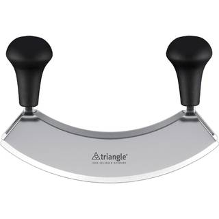 triangle Wiegemesser 14 cm zweischneidig - Edelstahl - Griffe Kunststoff - Schwarz,Silber