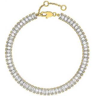 Inicio Inicio Inicio 14K Forgyldt Baguette Tennisarmbånd - Gavepose