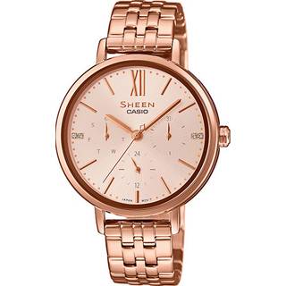 Casio SHE-3064PG-4AUER Sheen Rosa guldfarvet/Rosaguldtonet stål Ø43 mm