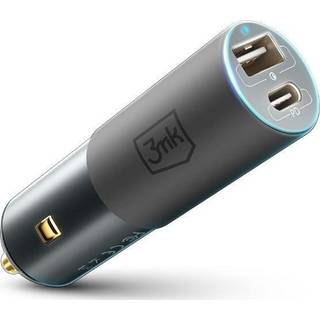 3mk Hyper Biloplader USB-C / USB-A 100W - Sølv