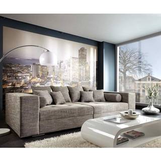 Big-Sofa Marlen 300x140 cm Hellgrau Couch