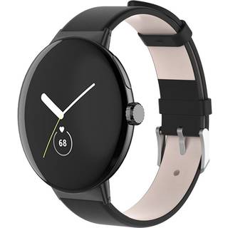 Google Pixel Watch 1 / 2 / 3 Kunst Læder Rem - Sort