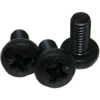 Rackskruer M6 x 16 mm. Sort. 8 stk.