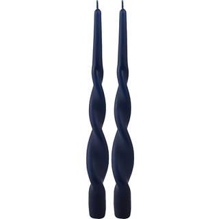 Windsor snoede stagelys 28 cm 2-pak - mørkeblå (På lager i butik)
