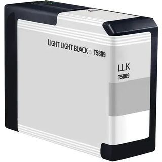 Epson T580 LLBK - Lys Lys Sort 80 ml - Kompatibel blækpatron C13T580900
