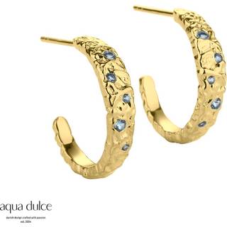 Øreringe MESS HOOPS Aqua Dulce - forgyldt