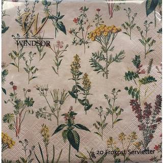 Windsor mønstrede servietter 33x33 cm 20-pak