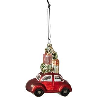 Julekugle Bil med julegaver på taget