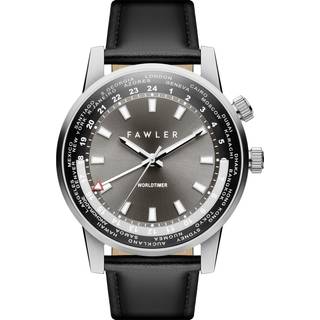 Gentium | Gråt Rustfri Stål Verdensur GMT Ur