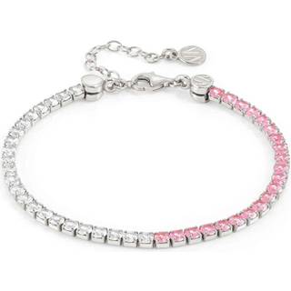 Nomination Chic Silver Pink + White Crystal Joyful Bracelet - 16cm