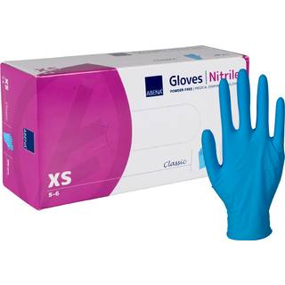 Lang undersøgelseshandske Classic Protect XS nitril pudderfri blå