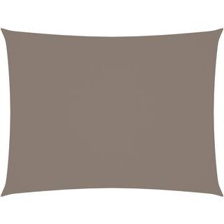 solsejl 5x6 m rektangulær oxfordstof gråbrun
