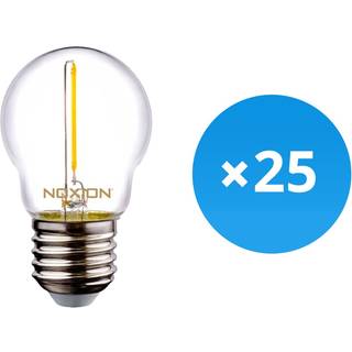 Fordelspakke 25x Noxion Lucent LED E27 Kugle filament klar 1.4W 136LM - 827 ekstra varm hvid | erstatter 15W