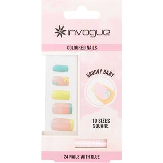 Invogue Groovy Baby Nails Square Nails 24 pcs