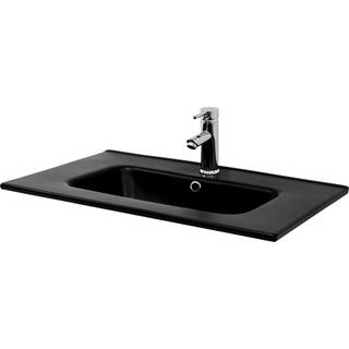 Håndvask 71x18x47 cm Sort mat keramik ML-Design