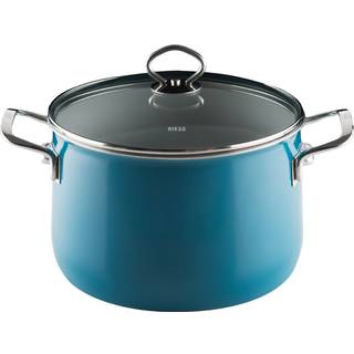 Riess Nouvelle Aquamarin extra stark Fleischtopf 24 cm / 6,5 L - Emaille - Blau