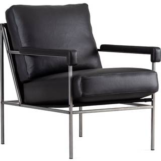 Jonas Ihreborn Seventy Five Lænestol Læder / Kanvas - Lænestole Sort - 75 FÅT Labrador sv