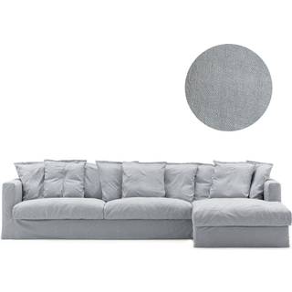 Decotique Betræk Til Le Grand Air 3-personers Sofa Divan Højre - Møbelbetræk Hør Nordic Sky - 11001793
