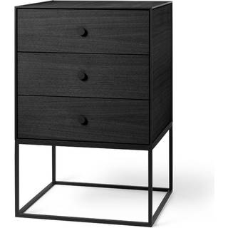 Audo Frame 49 Sidebord Med 3 Skuffer Sort Asketræ