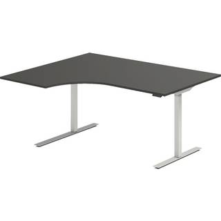 Hæve-sænkebord DNA, Antracit 1600x1200 mm Venstre 2-ben/Alugrå