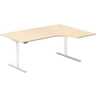 Hæve-sænkebord DNA, Birk 1800x1200 mm Højre 2-ben/Hvid