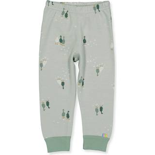 Leggings myntegrøn uld-bomuld med print af Gås