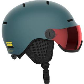 Salomon Orka Visor, skihjelm med visir, junior, gul
