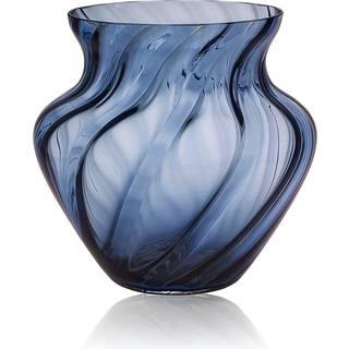 Anna Von Lipa Dahlia vase Blue smoke