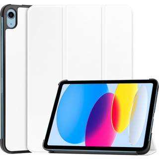 iPad 11" (2025) / iPad 10.9" (2024/2022) Tri-Fold Læder Cover - Hvid