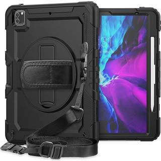 iPad Pro 12.9" (2022 / 2021 / 2020 / 2018) Håndværker Case m. Beskyttelsesfilm - Sort