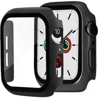 Apple Watch 9/8/7 (45mm) Hård Plast Case m. Indbygget Skærmbeskyttelse - Sort