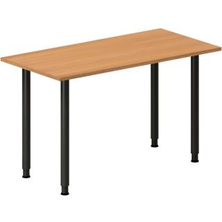 Skrivebord DNA, Bøg 1200x600 mm I-ben/Sort