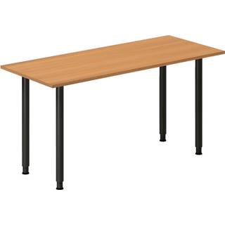 Skrivebord DNA, Bøg 1400x600 mm I-ben/Sort