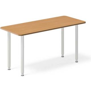 Skrivebord DNA, Bøg 1400x600 mm I-ben/Alugrå