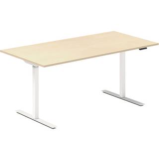 Hæve-sænkebord DNA, Birk 1600x800 mm 2-ben/Hvid