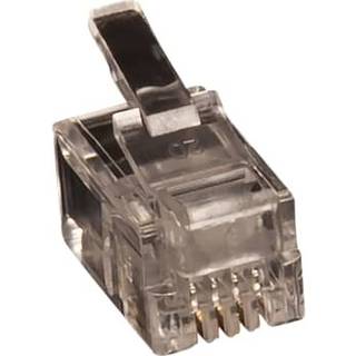 Modular plug RJ11 4P/4C for fladkabel