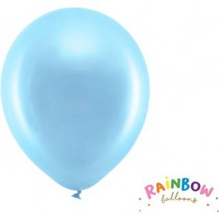 10 stk. Blå Metallic Latexballoner 12" – Heliumklar Nedbrydelig Festfavorit